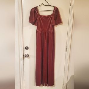 Old Navy Large Velvet Jumpsuit Mauve